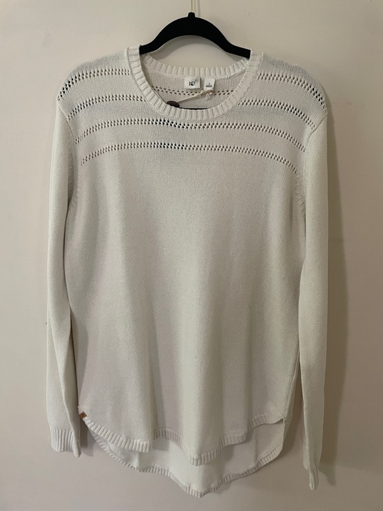 tentree Sweaters - tentree Cream Open-Knit Yoke Crewneck Sweater 100% organic cotton NWT